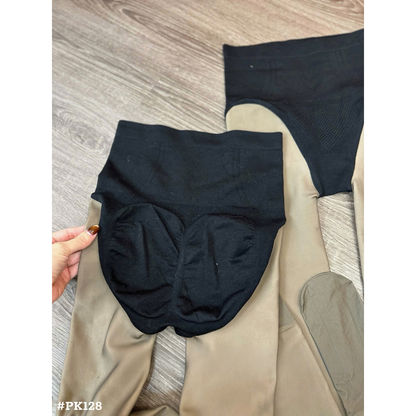 レディース 裏起毛フェイクタイツ 透け感 美脚 厚手 防寒 秋冬 ハイウエスト ストッキング