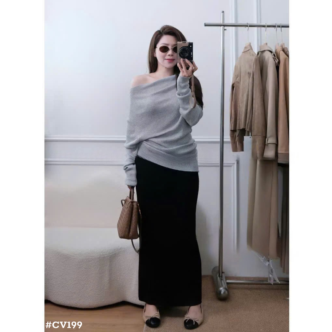 レディース ニットロングスカート タイトスカート ハイウエスト 秋冬 シンプル きれいめ