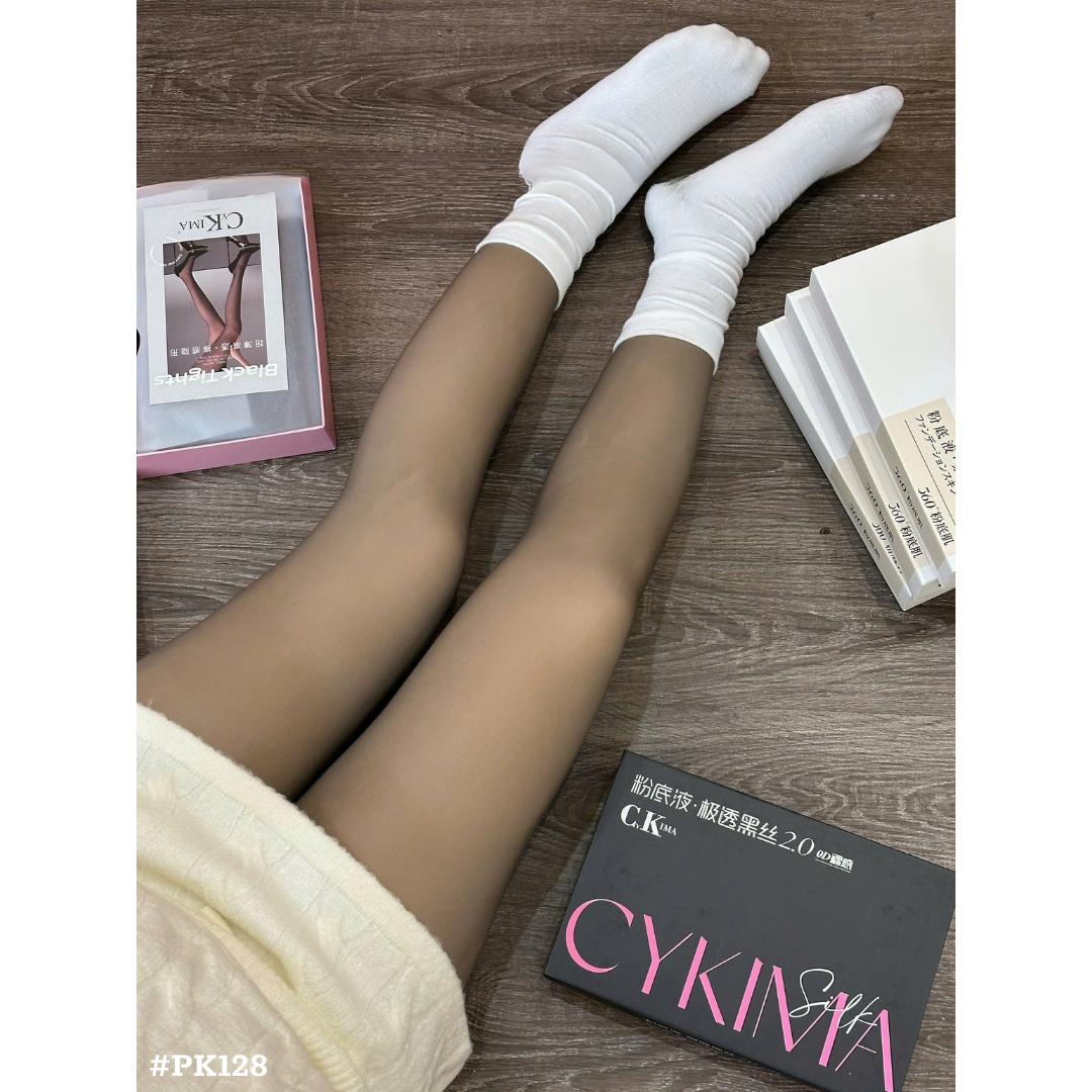 レディース 裏起毛フェイクタイツ 透け感 美脚 厚手 防寒 秋冬 ハイウエスト ストッキング