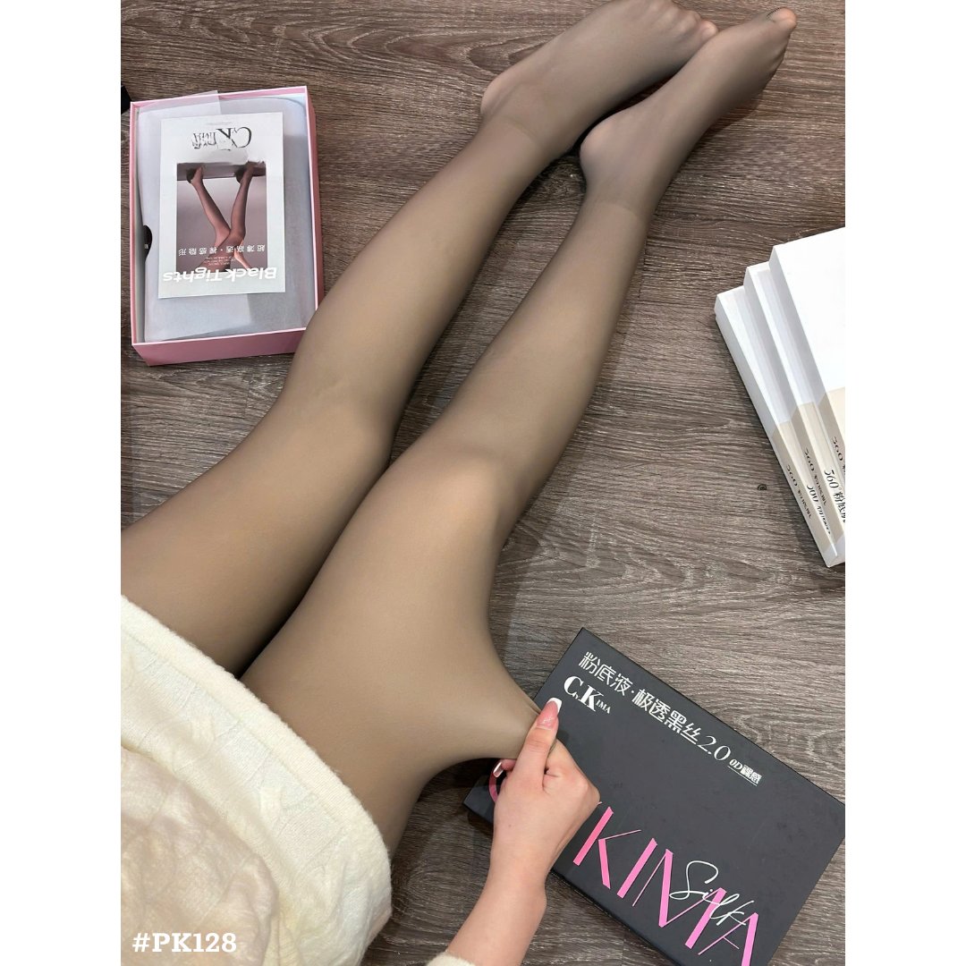 レディース 裏起毛フェイクタイツ 透け感 美脚 厚手 防寒 秋冬 ハイウエスト ストッキング