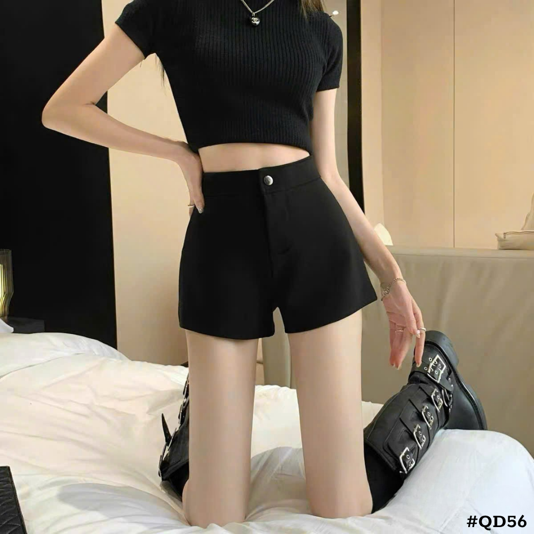 レディース ハイウエスト ショートパンツ 美脚 シンプル 韓国風 きれいめ