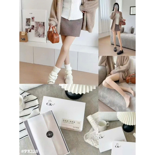 レディース 裏起毛フェイクタイツ 透け感 美脚 厚手 防寒 秋冬 ハイウエスト ストッキング