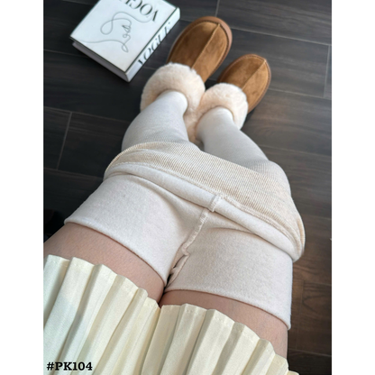 レディース 厚手タイツ 秋冬 あったか ニットタイツ ハイウエスト 美脚 防寒 無地 伸縮性 韓国ファッション