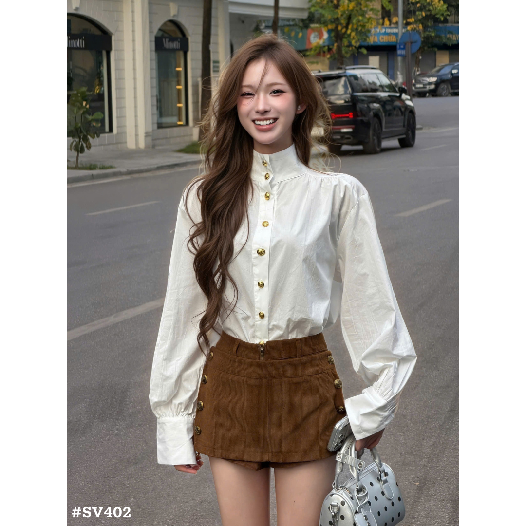 韓国風 レディース 2点セット ハイネックブラウス＋ミニスカート 上品 大人可愛い セットアップ