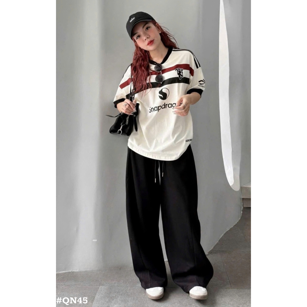 レディース スウェットパンツ ワイドパンツ ゆったり ストレート ロング丈 韓国ファッション