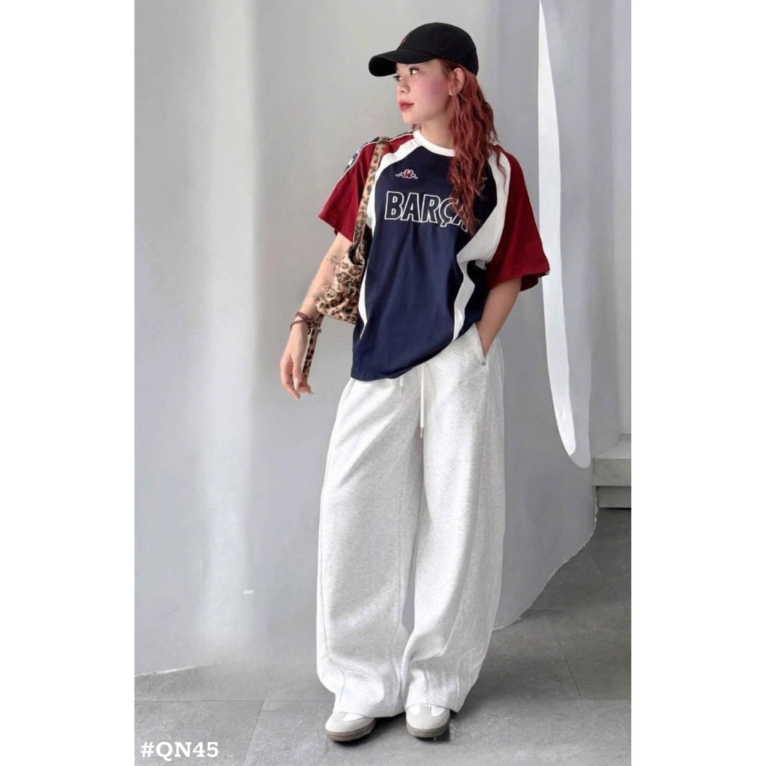 レディース スウェットパンツ ワイドパンツ ゆったり ストレート ロング丈 韓国ファッション