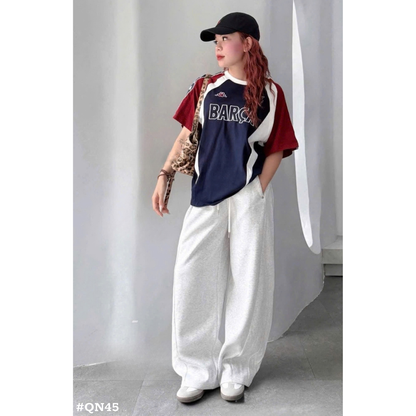 レディース スウェットパンツ ワイドパンツ ゆったり ストレート ロング丈 韓国ファッション