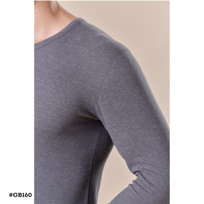 メンズ あったかインナー 上下セット 長袖Tシャツ＋ロングパンツ 秋冬 防寒インナー63031