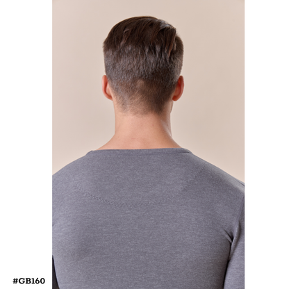 メンズ あったかインナー 上下セット 長袖Tシャツ＋ロングパンツ 秋冬 防寒インナー63031
