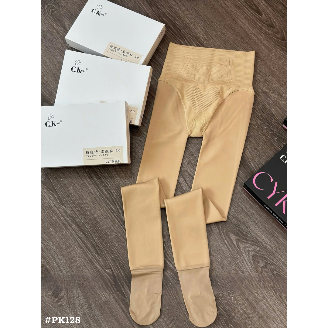 レディース 裏起毛フェイクタイツ 透け感 美脚 厚手 防寒 秋冬 ハイウエスト ストッキング
