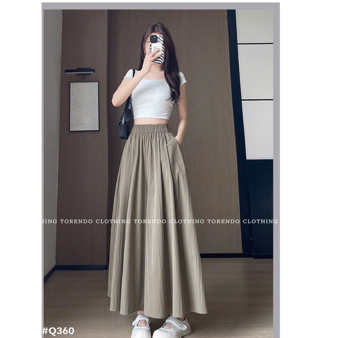 スカート風ワイドパンツ レディース ハイウエスト ロングパンツ 美脚 脚長見え 体型カバー ゆったり 涼感 夏 カジュアル